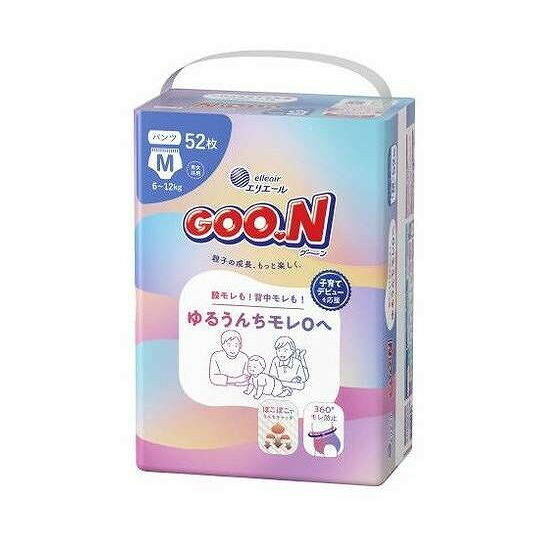【商品詳細】ママパパをサポート！子育て先まわり設計「ゆるうんちモレ0へ」。表面のぽこぽこでゆるうんちをキャッチ！背中や足まわりからモレにくい。ウエスト・足まわりに360°モレ防止シートをIN、染み出しモレをブロック。進化した吸収体がたっぷりのゆるうんちやおしっこもパワフル吸収。ふわふわのびーるウエストでおむつ替えもスムーズ。成分:ポリオレフィン系不織布、綿状パルプ、吸収紙、高分子吸収材、ポリオレフィン系フィルム、ポリウレタン、スチレン系合成樹脂等メーカー名:大王製紙生産国・加工国:日本内容量:52枚【代引きについて】こちらの商品は、代引きでの出荷は受け付けておりません。【送料について】北海道、沖縄、離島は送料を頂きます。