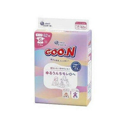 【商品詳細】ママパパをサポート！子育て先まわり設計「ゆるうんちモレ0へ」。表面のぽこぽこでゆるうんちをキャッチ！背中や足まわりからモレにくい。背中と足まわりのギャザーがぴったりフィットしてすきまモレ防止。進化した吸収体がたっぷりのゆるうんちやおしっこもパワフル吸収。おむつ替えらくらく装着ガイドつきで初めてでもつけやすい。全面通気シートでずっとムレ安心。成分:ポリオレフィン系不織布、綿状パルプ、吸収紙、高分子吸収材、ポリオレフィン系フィルム、ポリウレタン、スチレン系合成樹脂等メーカー名:大王製紙生産国・加工国:日本内容量:62枚【代引きについて】こちらの商品は、代引きでの出荷は受け付けておりません。【送料について】北海道、沖縄、離島は送料を頂きます。