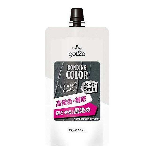 【商品詳細】【＃ダメージレスを追求】サロンで話題のボンディング・テクノロジーを搭載したカラートリートメント。ダメージ髪も芯から補修しながら思い通りの発色へ。インナーカラーやイヤリングカラーなどトレンド感のあるおしゃれヘアをたった5minで！使いやすいミニサイズながら取り置きできるキャップ付き。成分:成分：水、セテアリルアルコール、ヤシアルコール、PEG‐8、塩化Mg、ココジモニウムヒドロキシプロピル加水分解ケラチン（羊毛）、加水分解ケラチン（羊毛）、スクレロカリアビレア種子油、パンテノール、セテアレス‐20、コカミドプロピルベタイン、ジメチコン、メチルパラベン、ポリクオタニウム‐6、プロピルパラベン、クエン酸、エタノールアミン、エチドロン酸、ラウレス‐23、ラウレス‐4、香料、HC青16、塩基性赤76、塩基性黄57、塩基性黄87商品区分:化粧品メーカー名:ヘンケルジャパン生産国・加工国:中国内容量:25G【代引きについて】こちらの商品は、代引きでの出荷は受け付けておりません。【送料について】北海道、沖縄、離島は送料を頂きます。