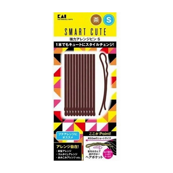 ※メーカーの都合により予告なくパッケージ、仕様等が変更となる場合がございます。当店はJANコードにて管理を行っている為、それに伴う返品、交換等はお受けしておりませんので事前にご了承の上お買い求めください。※こちらの商品は単品商品が4個セットでの販売となります。↓↓↓以下、単品商品説明分↓↓↓ヘアポケットで高いホールド力を持つヘアピンのSサイズ。茶色。商品区分:日用雑貨品・他製造国:中華人民共和国メーカー名:貝印サイズ/容量:10本単品JAN:4901601282122メイク雑貨・美容小物 頭髪用雑貨 スタイリング関連【発送について】ゆうパケット（郵便受けへの投函配達）でお届けいたします。※他の商品との同梱不可【代引きについて】こちらの商品は、代引きでの出荷は受け付けておりません。
