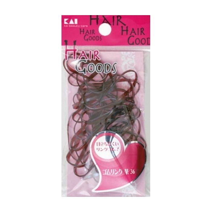 【単品6個セット】貝印 H/G ゴムリング 茶 36P 日用品 日用消耗品 雑貨品(代引不可)【メール便（ゆうパケット）】