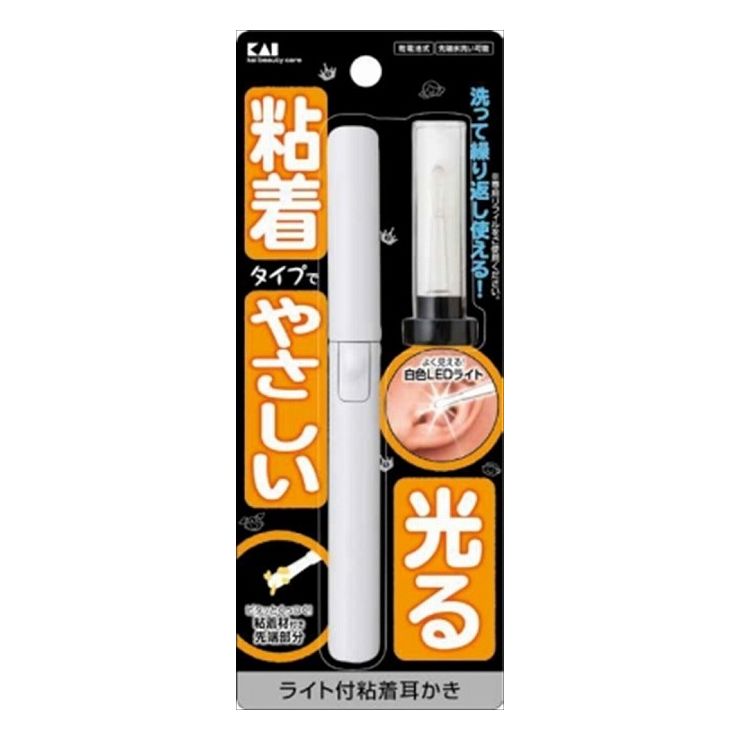 ※メーカーの都合により予告なくパッケージ、仕様等が変更となる場合がございます。当店はJANコードにて管理を行っている為、それに伴う返品、交換等はお受けしておりませんので事前にご了承の上お買い求めください。※こちらの商品は単品商品が3個セットでの販売となります。↓↓↓以下、単品商品説明分↓↓↓LEDライト付きで見えやすく、粘着式で子供の小さな耳にやさしい耳かきです。商品区分：雑品メーカー名：貝印製造国または加工国：中華人民共和国内容量：1本↓ご購入前に必ずお読みください。↓※メーカーの都合により予告なくパッケージ、内容等が変更となる場合がございます。※それにともなう返品、返金等は受け付けておりませんのでご了承のうえお買い求めください。【発送について】ゆうパケット（郵便受けへの投函配達）でお届けいたします。※他の商品との同梱不可【代引きについて】こちらの商品は、代引きでの出荷は受け付けておりません。