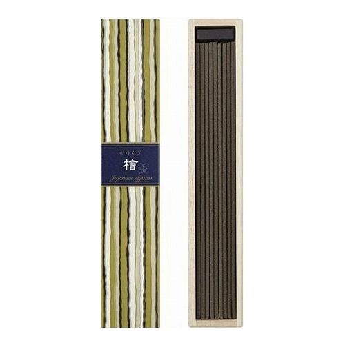 【単品4個セット】 日本香堂 かゆらぎ 檜 スティック40本入 香立付(代引不可)【メール便（ゆうパケット）】【送料無料】