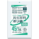 【単品3個セット】GI43 再生原料エコマーク袋45L透明10枚 ハウスホールドジャパン(株)(代引不可)