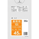 【単品9個セット】ポリ袋45L半透明10枚0.03mm GL44 ハウスホールドジャパン(株)(代引不可)(3)