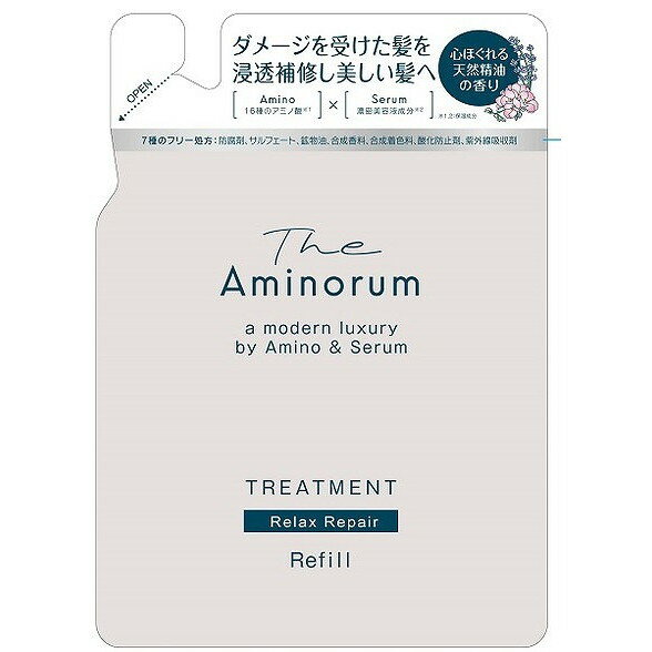 【単品3個セット】The Aminorum【ジ アミノラム】 TREATMENT 詰替 熊野油脂(代引不可)