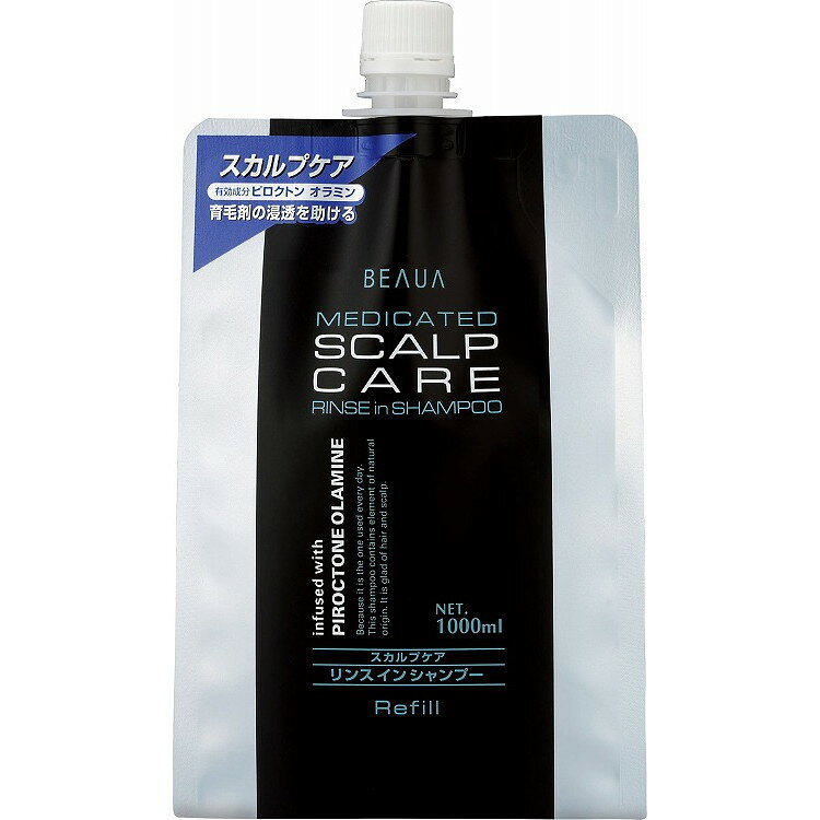 【単品5個セット】薬用スカルプケアリンスインシャンプー詰替用 1000ml 熊野油脂(代引不可)【送料無料】