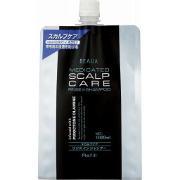 【単品12個セット】薬用スカルプケアリンスインシャンプー詰替用 1000ml 熊野油脂(代引不可)【送料無料】