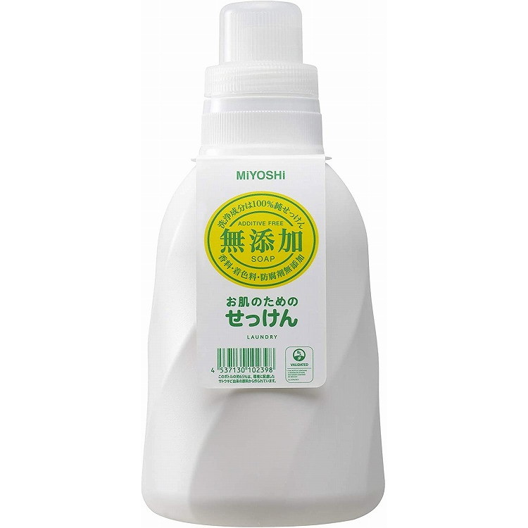 【単品10個セット】無添加お肌のための洗濯用液体せっけん 1,100ml ミヨシ石鹸(代...