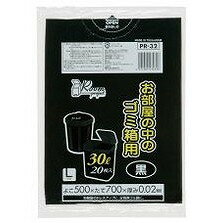 Bags - 【単品18個セット】部屋用ごみ袋30L20P黒 PRー32 (株)ジャパックス(代引不可)【送料無料】
