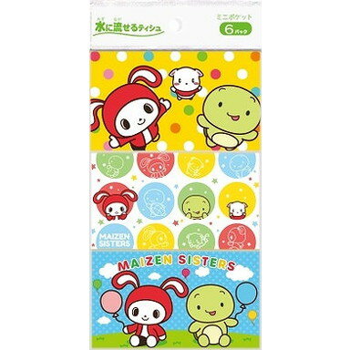 【単品12個セット】まいぜんシスターズ ミニポケットティシュ6個組 ダイレイ(代引不可)【送料無料】
