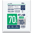 【単品17個セット】UH75 ポリ袋16折 半透明 70L 10枚 ハウスホールドジャパン(株)(代引不可)【送料無料】
