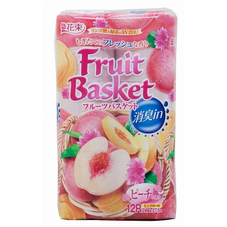 【単品8個セット】フルーツバスケット消臭INピーチ12RW 丸富製紙(代引不可)【送料無料】