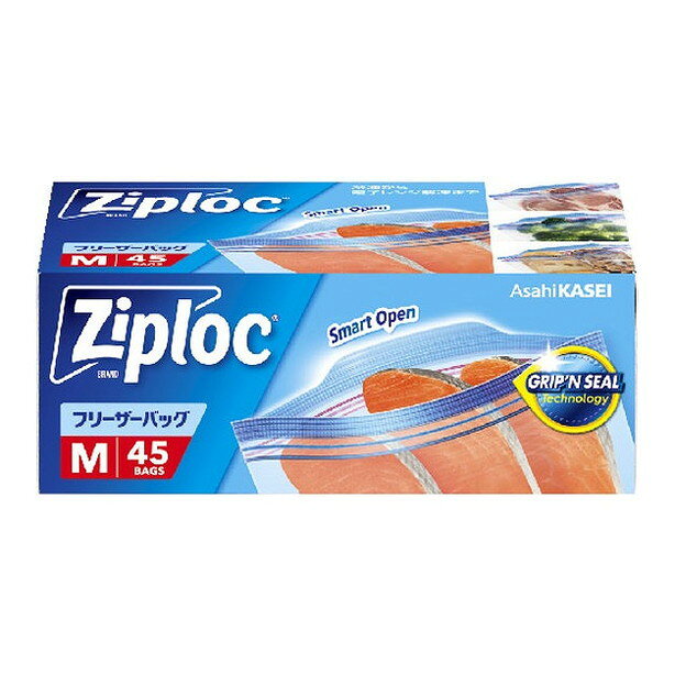【単品16個セット】ジップロック フリーザーバッグ M45枚 旭化成ホームプロダクツ(株)(代引不可)【送料無料】