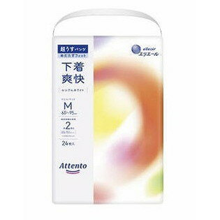 【単品4個セット】アテント超うすパンツ下着爽快シンプルホワイトM24枚 大王製紙(代引不可)【送料無料】