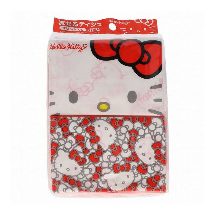 Pocket Tissue - 【単品14個セット】 キティプリント6P ポケットティッシュ ハヤシ商事株式会社(代引不可)