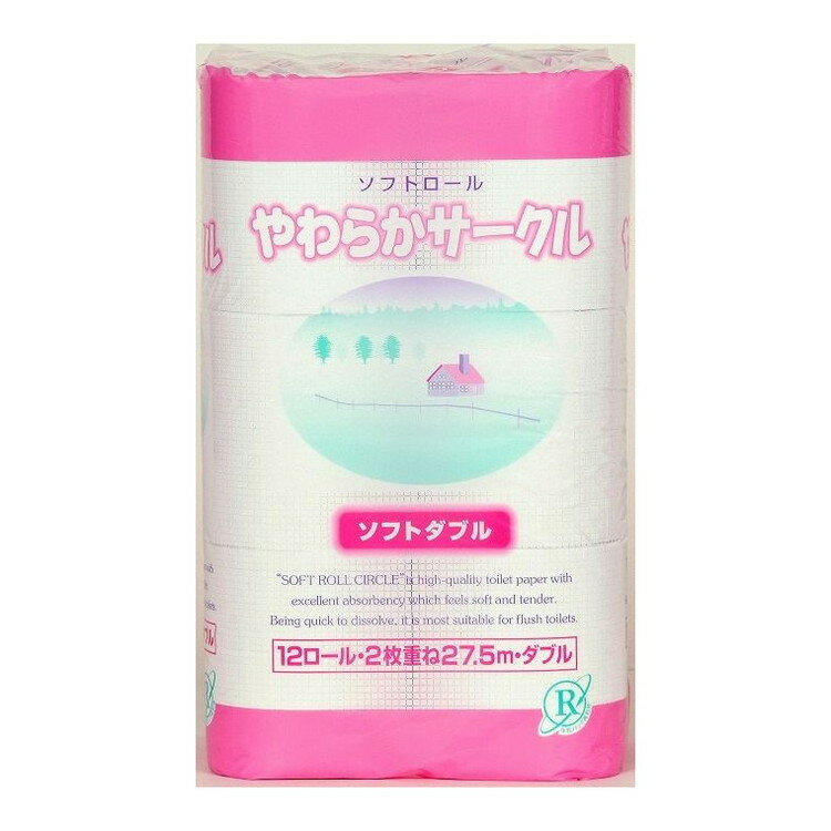 【単品16個セット】 やわらかサークル12ロールダブル 西日本衛材株式会社(代引不可)【送料無料】