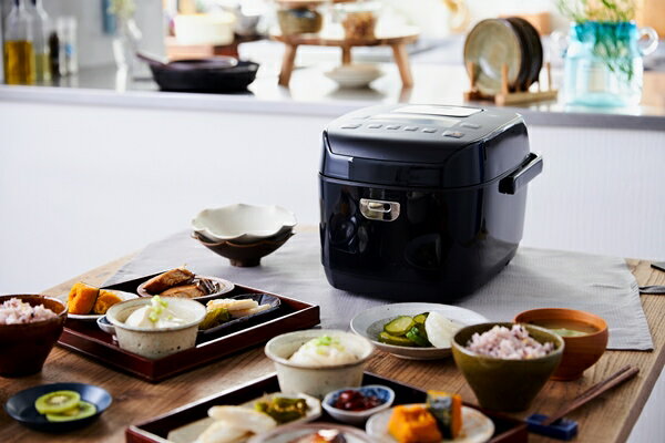 アイリスオーヤマ 米屋の旨み 銘柄炊き 圧力IHジャー炊飯器5.5合 RC-PD50-B ブラック(代引不可)【送料無料】