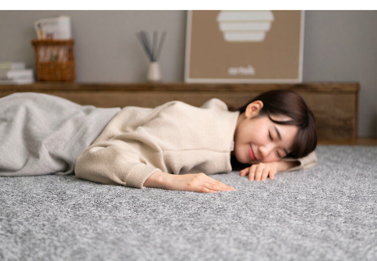アイリスオーヤマ 杢シープ調ラグ 185×185cm グレー ORG-S1818 ラグ ラグマット カーペット IRIS OYAMA【送料無料】 [3]