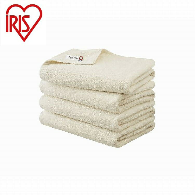 アイリスオーヤマ デイリーバスタオル4枚セット BT-D4 アイボリー IRIS OHYAMA(代引不可)【送料無料】