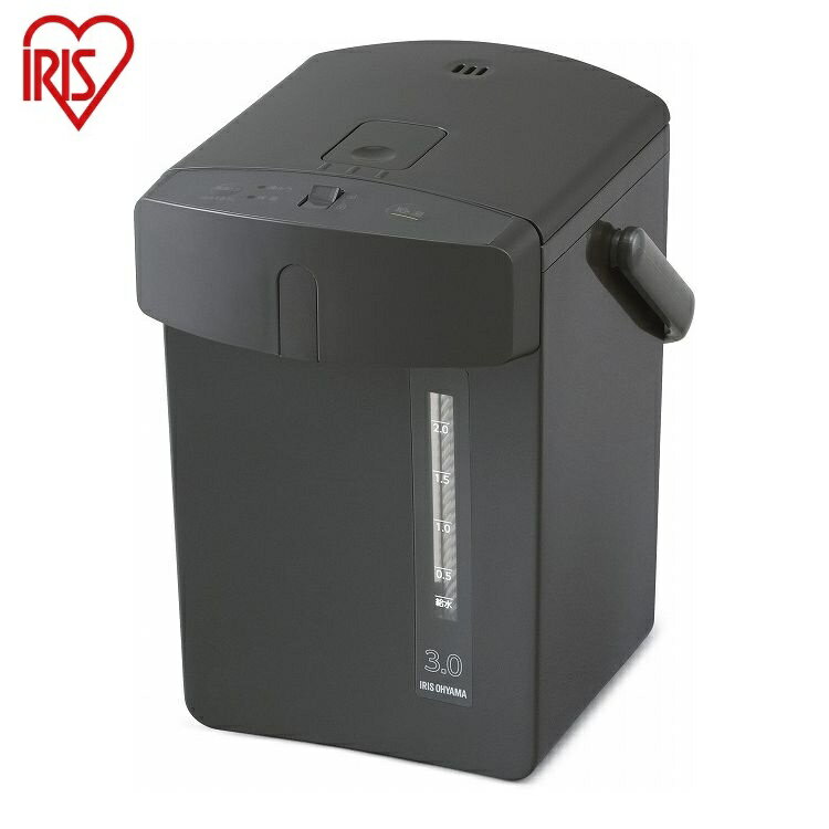 アイリスオーヤマ ジャーポット 3.0L メカ式 IMHD-230-B ブラック IRIS OHYAMA(代引不可)【送料無料】