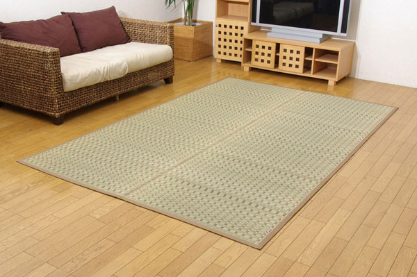 261 cm X 352 cm - 純国産 掛川織 い草カーペット 『奥丹後』 本間6畳（約286×382cm）【送料無料】【代引き不可】