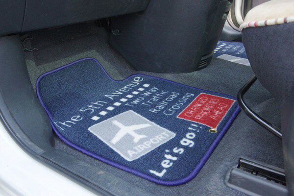 フロアマット カーマット 運転席 助手席 カジュアル レガロ フロントマット 約45×60cm(代引不可)【送料..