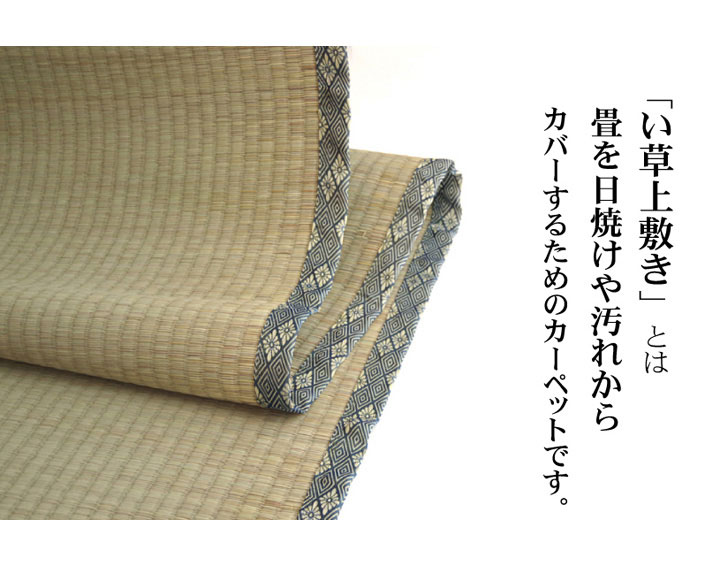純国産 糸引織 い草上敷 『湯沢』 江戸間3畳(約176×261cm)【送料無料】【代引き不可】 [3]