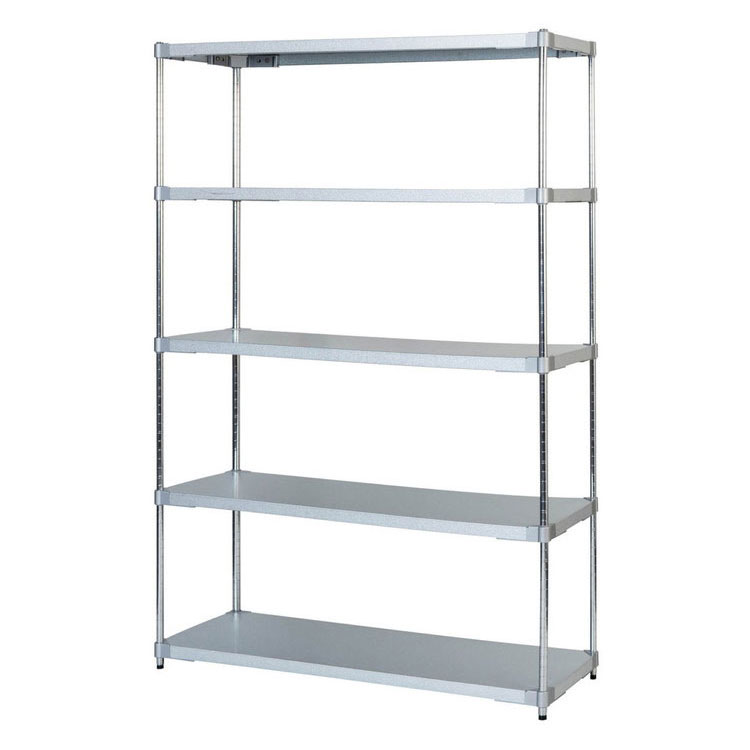 【燕三条製】 PROFACE ガルバリウムソリッドシェルフ5段 460×1200×1800 クロムメッキポール スチールラック スチールシェルフ ラック キッチンラック レンジラック 業務用 業務用ラック(代引不可)【送料無料】