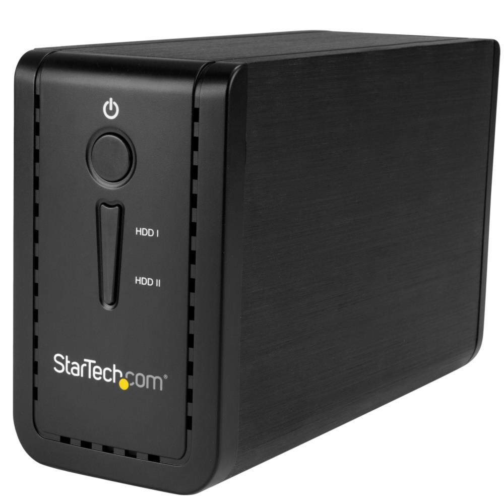 StarTech 2x 3.5インチSATA SSD/HDDドライブ外付けRAIDケース USB 3.1Gen 2(10Gbps)対応 USB-C/USB-A接続に対応 S352BU313R(代引き不可)