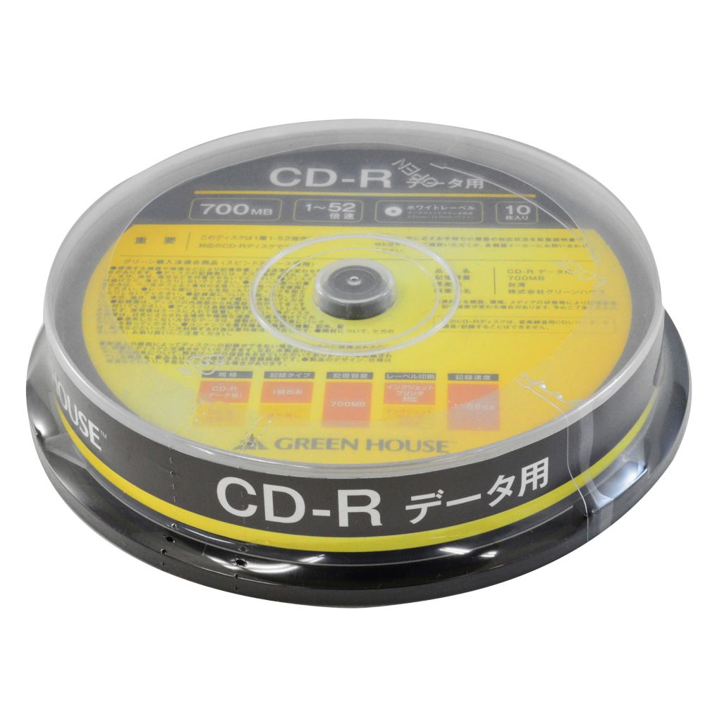 メディア.CD-R データ用 1-52倍速 10枚スピンドル商品説明データを記録できるCD-Rメディア 容量700MB インクジェットプリンタ&手書き対応のホワイトレーベル【送料について】北海道、沖縄、離島は送料を頂きます。【代引きについて】こちらの商品は、代引きでの出荷は受け付けておりません。