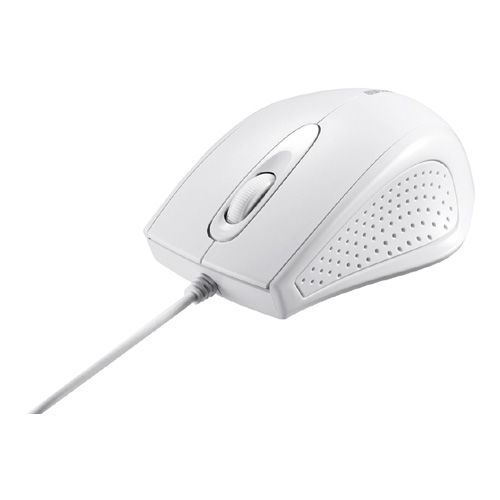 BUFFALO 有線 3ボタン IR光学式マウス ホワイト BSMRU050WH(代引き不可)