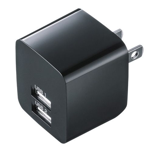 サンワサプライ USB充電器(2ポート・合計2.4A・ブラック) ACA-IP44BK(代引き不可) サンワサプライ USB充電器(2ポート・合計2.4A・ブラック) ACA-IP44BK(代引き不可)