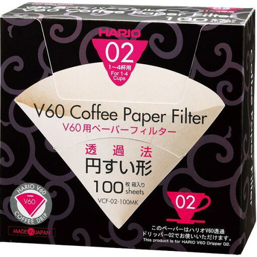 HARIO (ハリオ) V60 ペーパーフィルター M 100枚箱入り VCF-02-100MK HARIO (ハリオ) V60 ペーパーフィルター M 100枚箱入り VCF-02-100MK