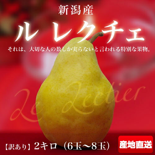 絶対に食べて頂きたい！大切な人の数しか実らないと言われる特別な果物。訳あり品 特Aランクの美味しさ 産地直送 新潟産 ル レクチェ 「訳あり」2kg（6玉〜8玉）【送料無料】