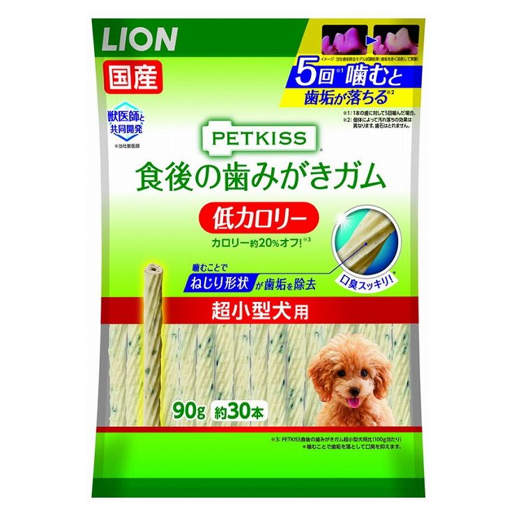 ライオン商事 PETKISS食後ガム低カロリー超小型犬90g