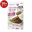 【36個セット】 アイシア MiawMiawグレービー サーモン味 70g x36【送料無料】