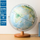 地球儀 レイメイ藤井 全回転フレーム 球径30cm 土地被覆タイプ 地球儀スケール 時差表示 低反射 学習 自由研究 子供用 グローブ インテリア 卓上 プレゼ...