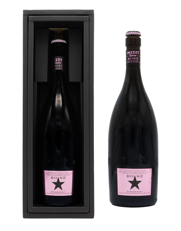 イネディットロゼ 750ml 化粧箱入り ビール おしゃれ 海外ビール フルーツビール 苺 ストロベリー エルブジ スペイン(代引不可)【送料無料】