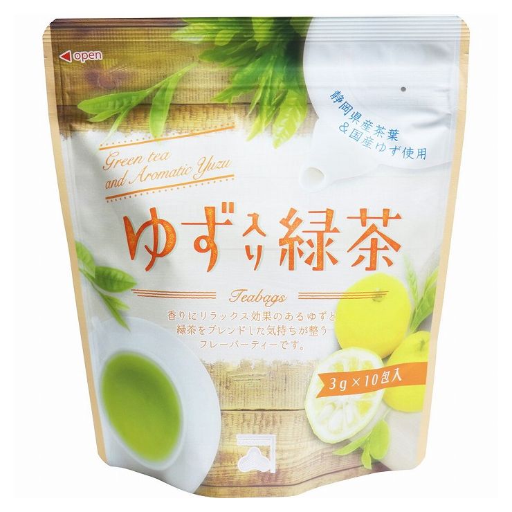 Tea Bag - ゆず入り緑茶 ティーバッグ 3g×10包入