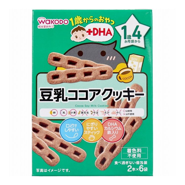 和光堂 1歳からのおやつ+DHA 豆乳コ