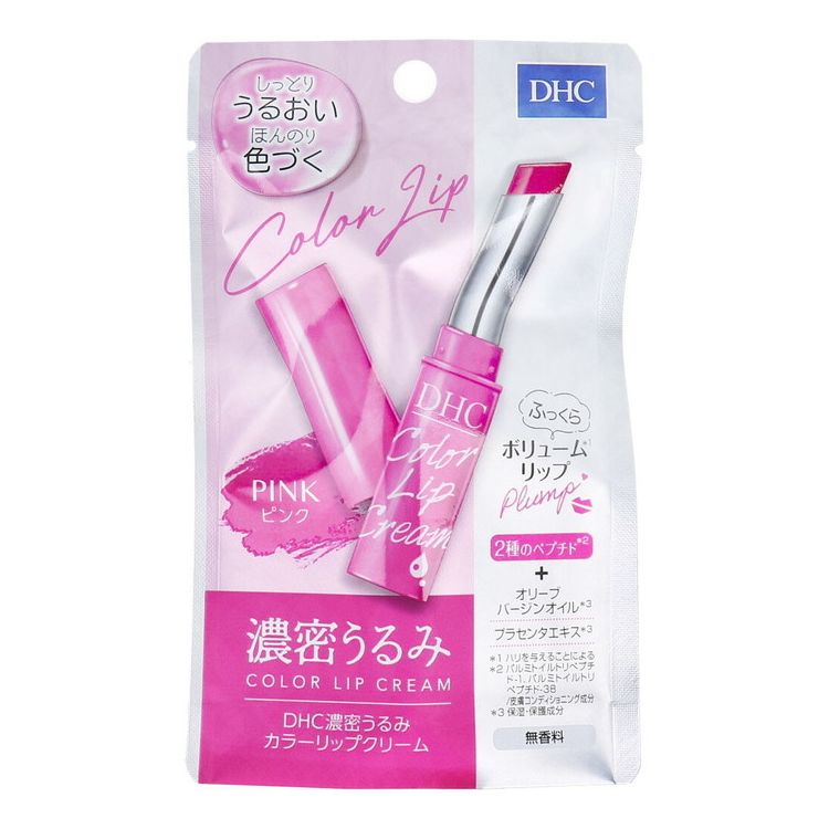 DHC 濃密うるみ カラーリップクリーム ピンク 無香料 1.5gのサムネイル