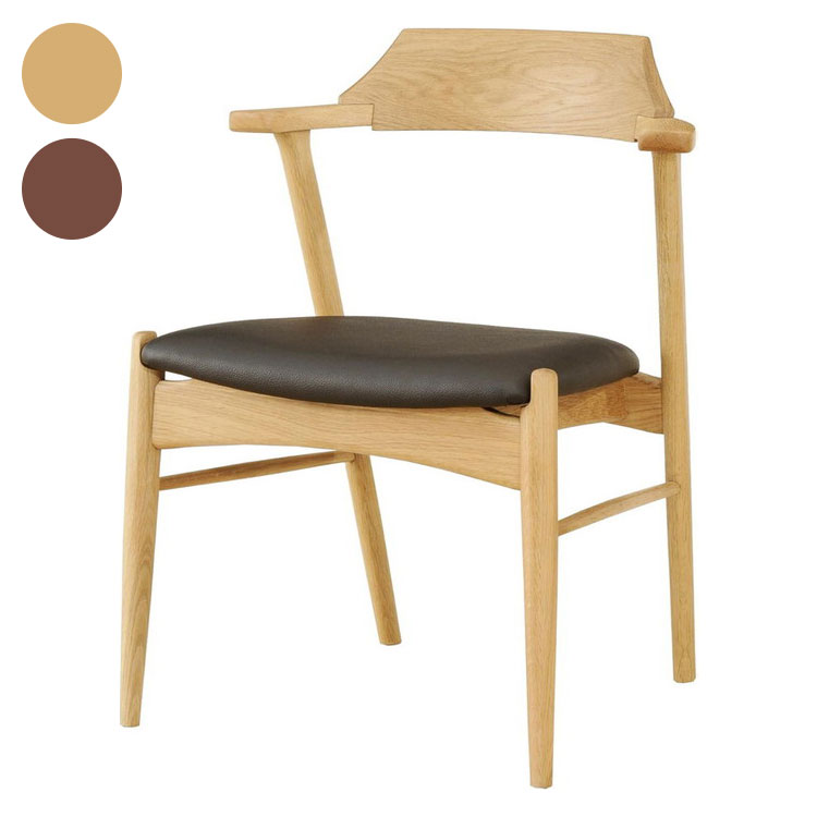 【商品説明】オーク材をふんだんに使用し、多彩なバリエーションに無駄のないシンプルデザインとオークの質感は、長い期間使っていただくことで存在感を増し、愛着が生まれます。北欧調ダイニングチェア、YUMEシリーズ。暖かみのあるナチュラル色、ブラウ...