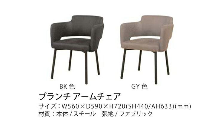 筑波産商 ブランチ アームチェア 2脚セット ダイニングチェア 2脚セット ファブリック ダイニング チェア クッション リビングチェア ダイニングチェアー 北欧 椅子 いす イス ダイニング用 二脚(代引不可)【送料無料】 [2]