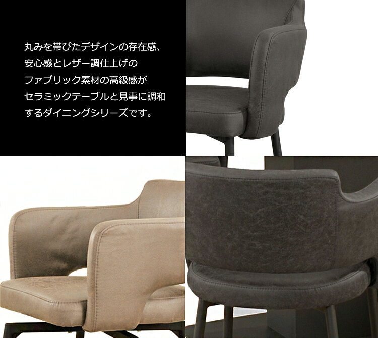 筑波産商 ブランチ アームチェア 2脚セット ダイニングチェア 2脚セット ファブリック ダイニング チェア クッション リビングチェア ダイニングチェアー 北欧 椅子 いす イス ダイニング用 二脚(代引不可)【送料無料】 [3]