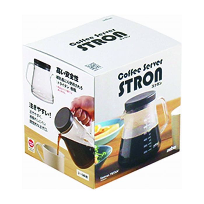 日本製 コーヒーサーバー ストロン 500ml ブラック トライタン 樹脂 安全 安定 割れにくい お手入れ楽 注ぎやすい 軽い プラスチック たれない 持ちやすい キレがいい おしゃれ 機能的【送料無料】