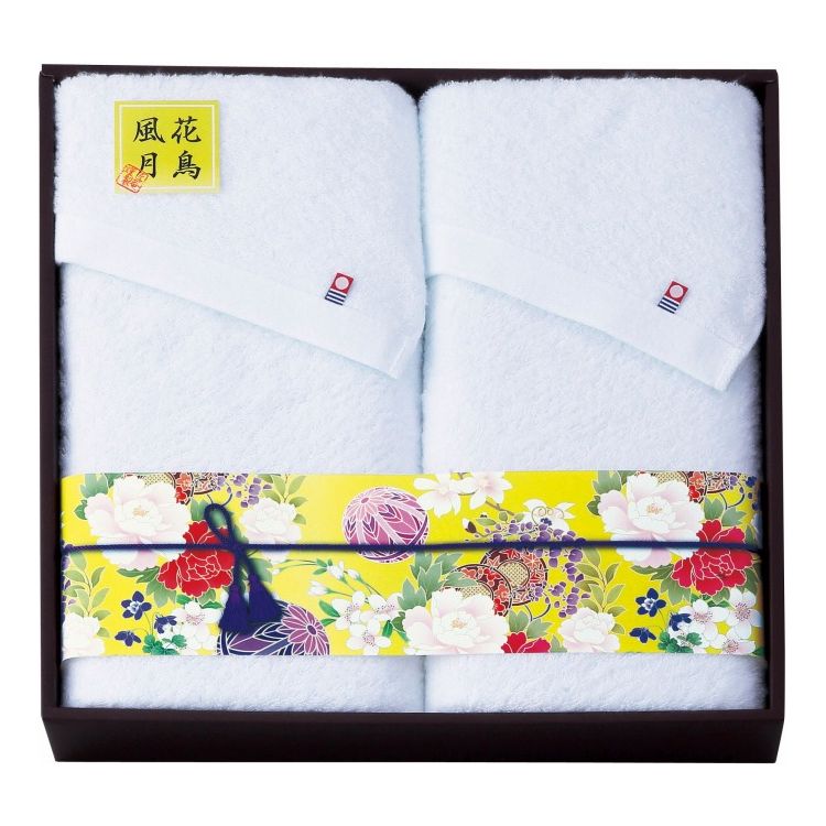 確かな技術と伝統に育まれてきた今治の魅力。【セット内容】バスタオル×2【商品サイズ】バスタオル600mm×1200mm【材質】綿100%商品重量：945g箱サイズ：箱400×400×63mm備考※メーカー都合により、デザイン・内容等が変更になる場合がございます。【代引きについて】こちらの商品は、代引きでの出荷は受け付けておりません。【送料について】北海道、沖縄、離島は送料を頂きます。