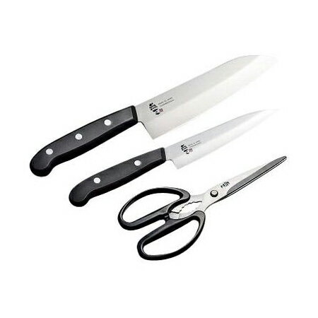 ステンレス包丁&キッチンハサミ3点セットA 燕三 EM-070 ギフト プレゼント(代引不可)【送料無料】