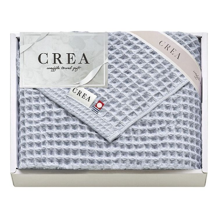 CREA×今治ワッフルソフト フェイスタオル(ブルー) CRW9150-BL(代引不可)【送料無料】