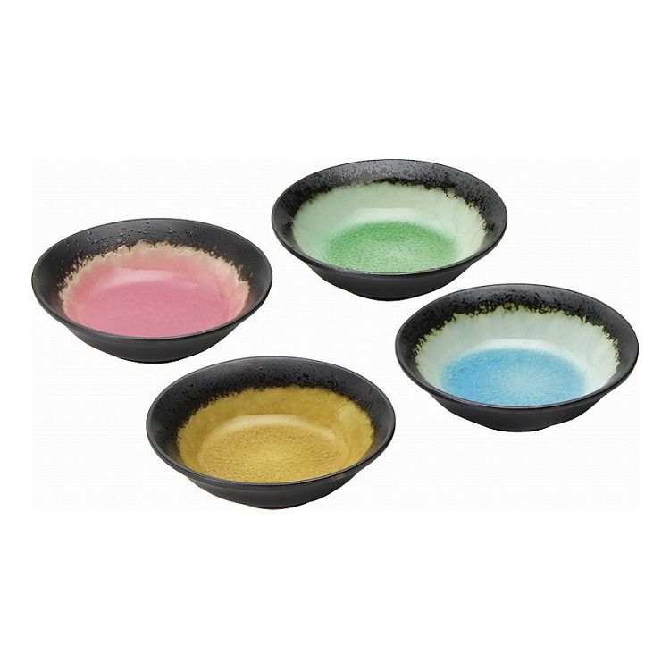 四季彩 小付4P(木箱入) SN-2052A(代引不可)【送料無料】